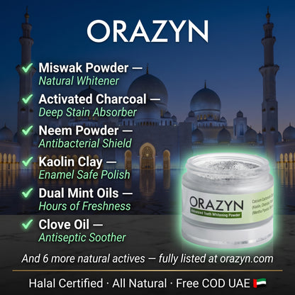 ORAZYN Advanced Teeth Whitening Powder — Sweet Mint