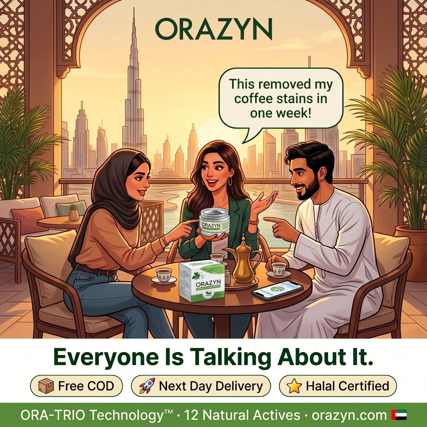 ORAZYN Advanced Teeth Whitening Powder — Sweet Mint